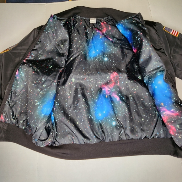Spirit NASA Bomber Jacket with Patches Men's Medium - Picture 3 of 6